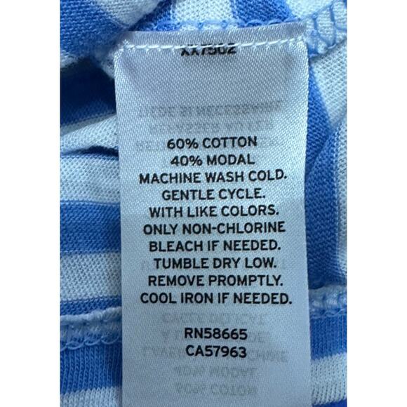 Caslon T-Shirt Scoop Neck Short Sleeves Comfortable Striped Blue White XXS NWOT - Picture 8 of 8